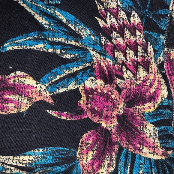 Men’s 34 Black Floral Pattern Flat Front Short - Picture 4 of 12